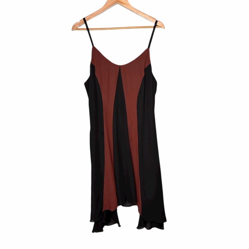 NWT Lane Bryant Lane Collection Black Red Stripe Swing Dress